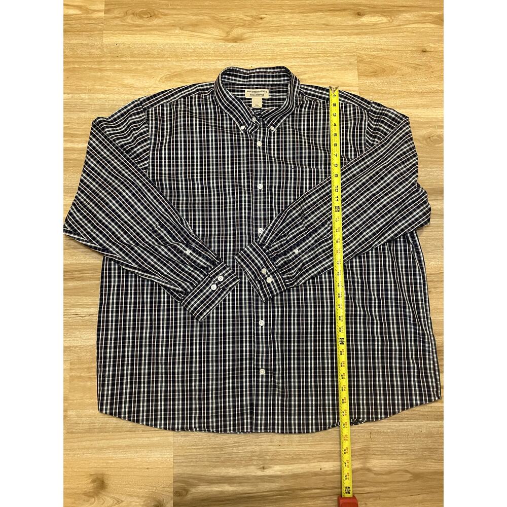 Duluth Trading Co Wrinkle Fighter Plaid Button Down Dress Shirt 3XL